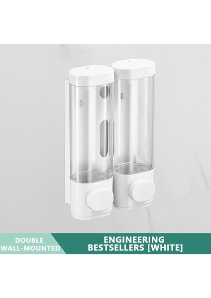 Mühendislik Çift Duş Manuel Pres El Sabunluk Tek Çift Kafa Duvara Monte El Dezenfektanı Şişesi Şampuan Banyo Sabunu Dispe (Yurt Dışından)