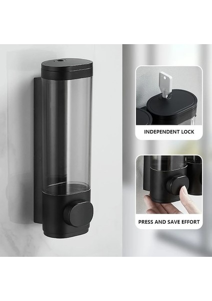 Mühendislik Çift Duş Manuel Pres El Sabunluk Tek Çift Kafa Duvara Monte El Dezenfektanı Şişesi Şampuan Banyo Sabunu Dispe (Yurt Dışından) fırsatları