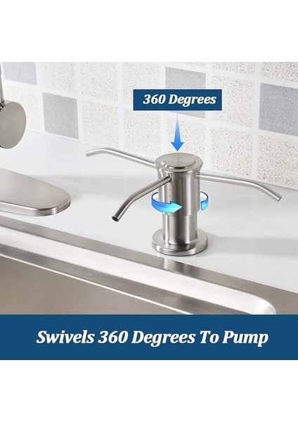 M Gümüş-Paslanmaz Çelik Sabunluk Uzatma Tüpü Kiti Mutfak Lavabo Sıvı Sabunluk Banyo Losyon Deterjan El Basın Pompaları (Yurt Dışından) fırsatları