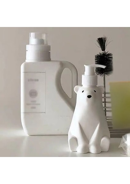 900ML-AYI Şekli Mutfak Sabunluk Sıvı Şampuan Duş Jeli Losyon Dağıtım Şişesi El Temizleyici Sevimli Basın Pompaları (Yurt Dışından) fiyatları