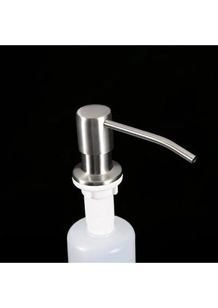 Gümüş-Mutfak Lavabo Sabunluk Fırçalanmış Sabun Şişesi Banyo Elle Pres Sabun Şişesi Mutfak Aksesuarları 300 ml (Yurt Dışından) indirimleri