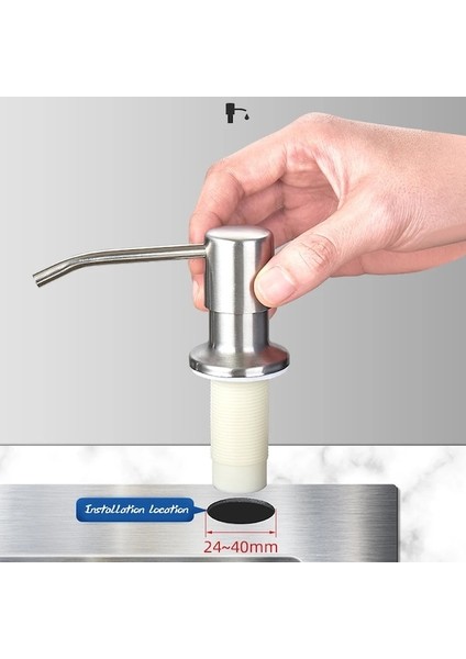 BOTTLE-500ML Mutfak Bulaşık Deterjanı Dispenseri Lavabo Sabunu Pompalı Dispenser Paslanmaz Çelik Dahili Deterjan Bulaşık Deterjanı Sıvı Kabı (Yurt Dışından) indirimleri