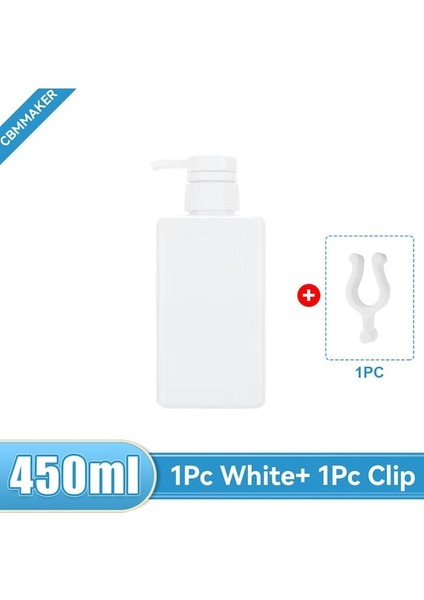 2pc Beyaz 450ML-SABUNLUK Şişe Köpük Şampuan Şişesi Doldurulabilir Pompa Şişesi Şampuan Vücut Yıkama Losyonu Şişesi Köpük Konteyneri Banyo Için (Yurt Dışından)