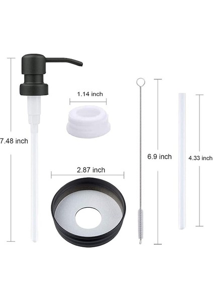 Sabunluk Kapakları Paslanmaz Pompa ve Mason Kavanoz Veya Diğer Dıy Losyon Sabunluklar Için Kapak Değiştirme 3 Paket (Yurt Dışından) fiyatları