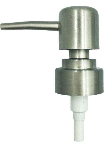 Gümüş Fırçalanmış Sabun Pompa Kafası Abs Losyon Pompa Kafası 28 Konu Banyo Şişe Basın Memesi Banyo Losyonu Şampuan Sıvı Sabunluk Kafası (Yurt Dışından)