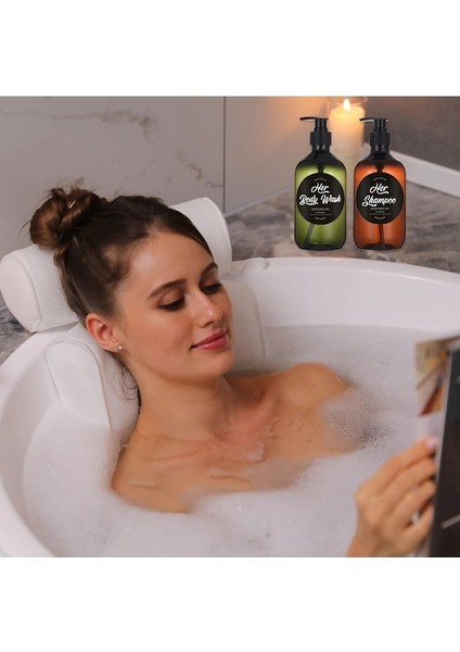 Su Geçirmez Etiketli Gri Bulaşık Sabunu Pompalı Dispenser Banyo Mutfak Doldurulabilir Şampuan Duş Jeli El Sabunu Alt Şişeleme Kabı (Yurt Dışından) fırsatları