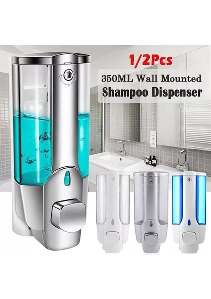 Mavi Tek 1/2 Adet 350 ml Duvara Monte Şampuanlık El ve Ev Sabun Temizleyici Banyo Duş Losyon Dispenseri Banyo Aksesuarları (Yurt Dışından) fiyatları