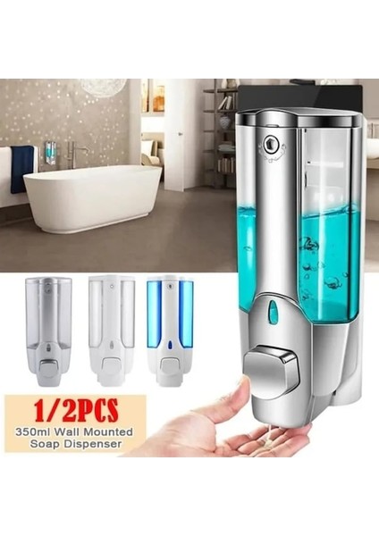 Mavi Tek 1/2 Adet 350 ml Duvara Monte Şampuanlık El ve Ev Sabun Temizleyici Banyo Duş Losyon Dispenseri Banyo Aksesuarları (Yurt Dışından) modelleri
