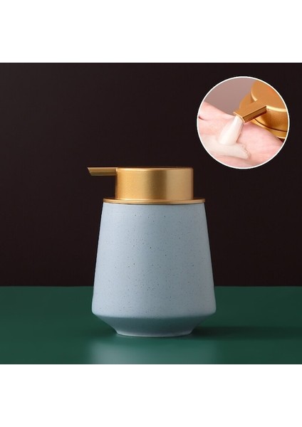 Mavi-B-Seramik Sıvı Köpük Sabunluk El Yıkama Sıvısı Şampuan Duş Jeli Basın Alt Şişeleme Losyon Şişesi Banyo Aksesuarları (Yurt Dışından)