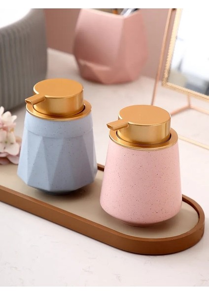 Mavi-B-Seramik Sıvı Köpük Sabunluk El Yıkama Sıvısı Şampuan Duş Jeli Basın Alt Şişeleme Losyon Şişesi Banyo Aksesuarları (Yurt Dışından) indirimleri