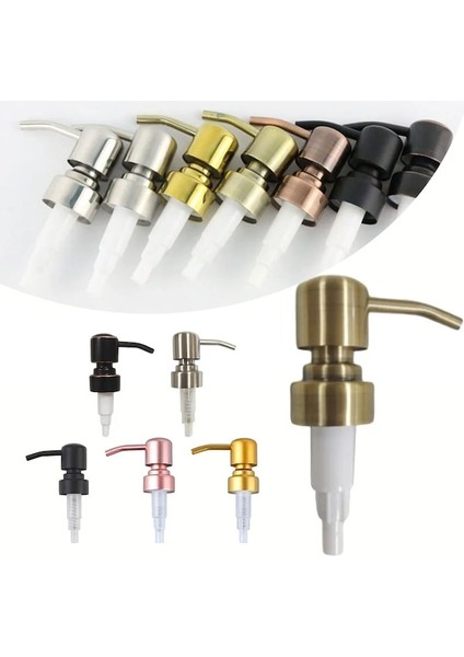 Altın Sabun Pompası Kafası Sıvı Losyon Dispenseri Kafası Banyo Sıvı Sabunluk Tuvalet El Losyon Şampuan Pres Tipi Pompayı Değiştirin (Yurt Dışından) indirimleri