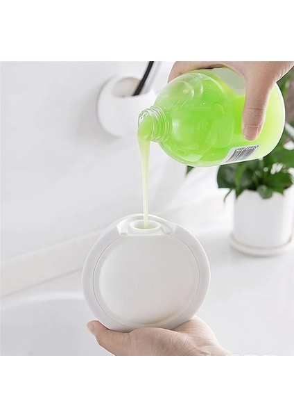 Beyaz Duvara Monte Sabunluk Tuvalet Su Geçirmez Vantuz Losyon Şişesi Ev Banyo Mutfak Manuel Sıkma Losyon Şişesi (Yurt Dışından) modelleri