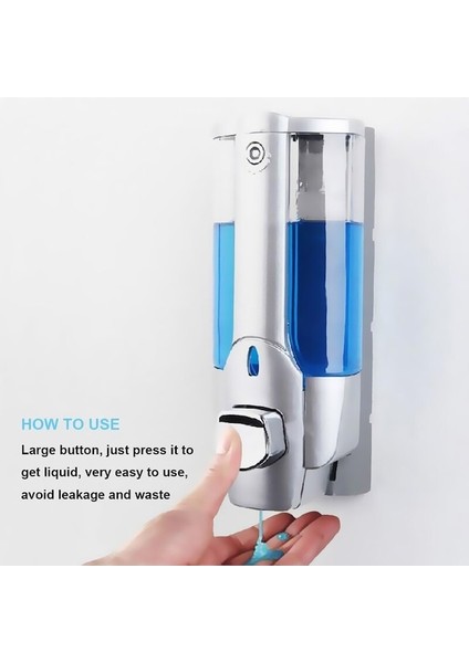 Sıvı Sabunluk 350 ml Tek Kafa Duvara Monte Duş Banyo Yıkama Losyonu Sabun Şampuan Dispenserleri Mutfak Banyo Için (Yurt Dışından)