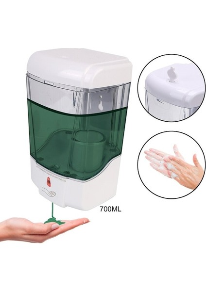 Otomatik Ir Sensörü Sabunluk Mutfak Banyo Için 700 ml Duvara Monte Temassız Losyon Pompası Temassız Sıvı (Yurt Dışından)