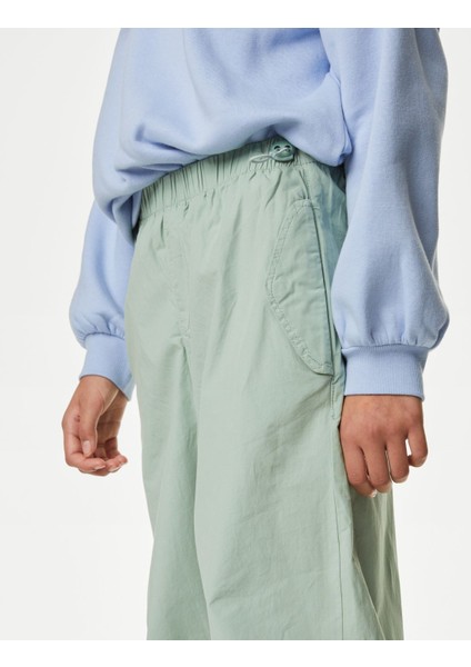 Saf Pamuklu İşleme Detaylı Paraşüt Pantolon (6-16 Yaş) fiyatları