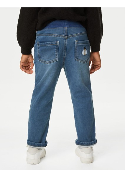 Işleme Detaylı Jean Pantolon