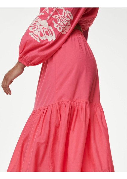 Saf Pamuklu Midi Plaj Eteği fiyatları