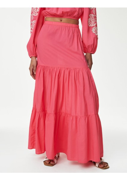 Saf Pamuklu Midi Plaj Eteği fırsatları