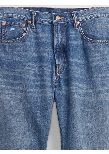 Erkek Mavi Geri Dönüştürülmüş Içerikli Washwell™ Original Straight Jean