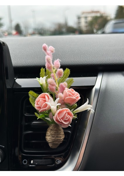 Oto Aksesuar/koku-Mini Buket Orta Pembe Peluş indirimleri