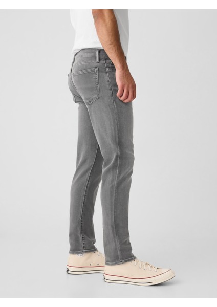 Erkek Gri Gapflex Soft Wear Slim Jean Pantolon