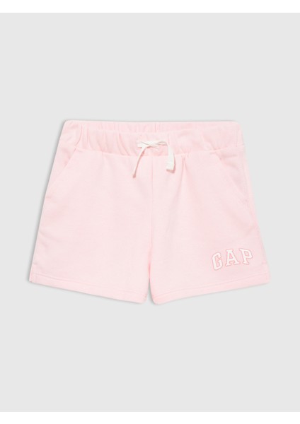 Kız Bebek Açık Pembe Gap Logo Fransız Havlu Kumaş Şort