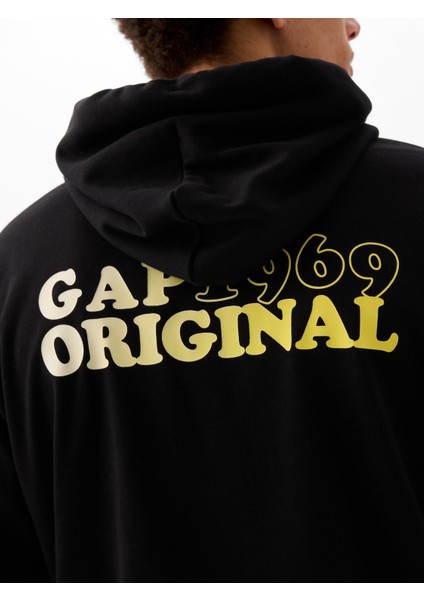 Erkek Siyah Gap Logo Sweatshirt