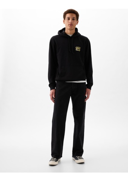 Erkek Siyah Gap Logo Sweatshirt