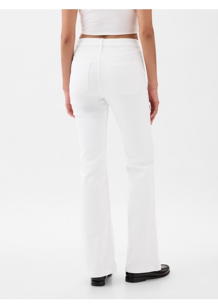 Kadın Beyaz High Rise '70S Flare Washwell™ Jean Pantolon