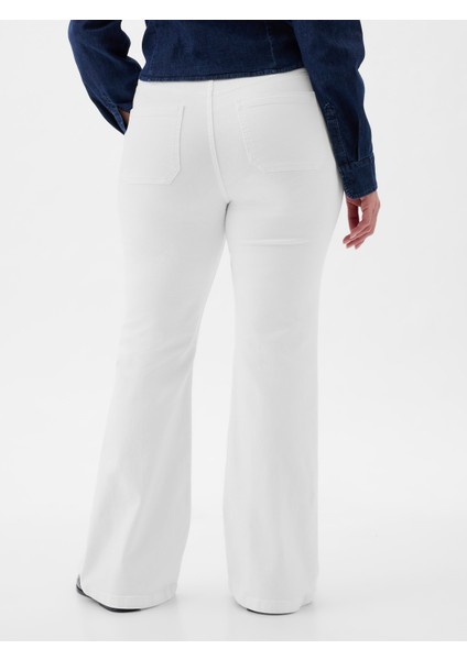 Kadın Beyaz High Rise '70S Flare Washwell™ Jean Pantolon