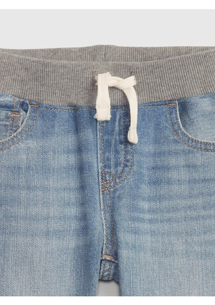 Erkek Bebek Mavi Pull-On Slim Washwell™ Jean Pantolon