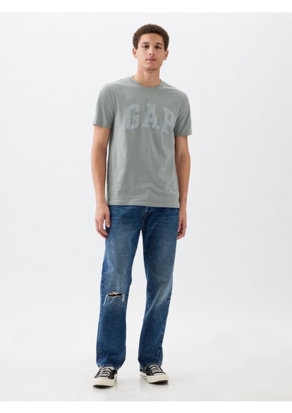 Erkek Gri Gap Logo T-Shirt