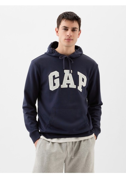 Erkek Lacivert Gap Logo Fransız Havlu Kumaş Sweatshirt