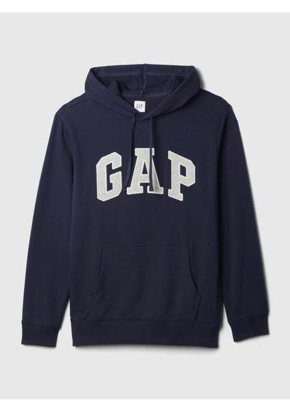 Erkek Lacivert Gap Logo Fransız Havlu Kumaş Sweatshirt