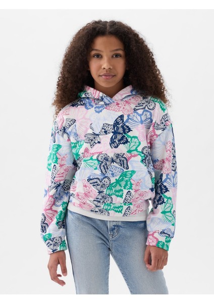 Kız Çocuk Çok Renkli Grafikli Sweatshirt