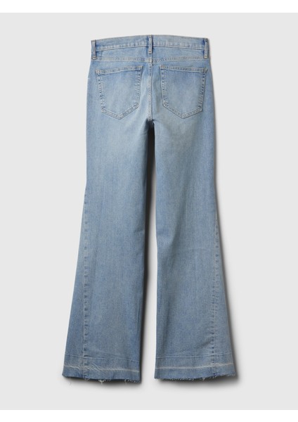 Kadın Mavi High Rise '70S Flare Jean Pantolon