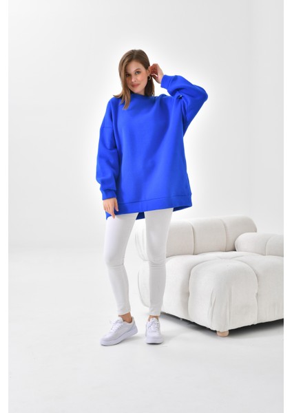 Ftz Women Kadın 3 Ip Şardonlu Sweatshirt Saks Mavi