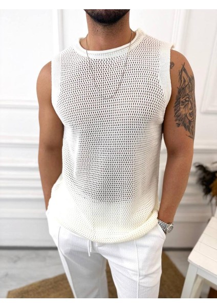 T-Shirt Nefes Alabilen Terletmez Pamuklu Fileli T-Shirt Oversize T-Shirt Sıfır Kol T-Shirt