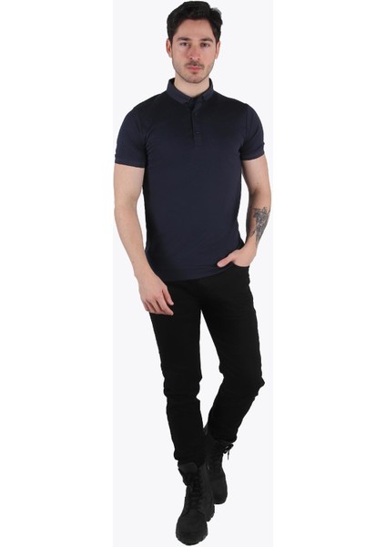 1694 Ayaklı Gömlek Yaka T-Shirt