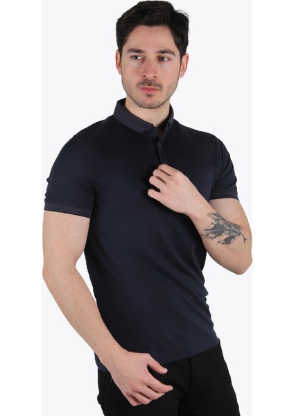 1694 Ayaklı Gömlek Yaka T-Shirt