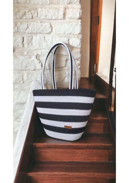 Hasır Çanta Omuz Çantası Plaj Çantası El Emeği Handmade Tasarım Tarz Yaz MODA-30CMX40-42CM