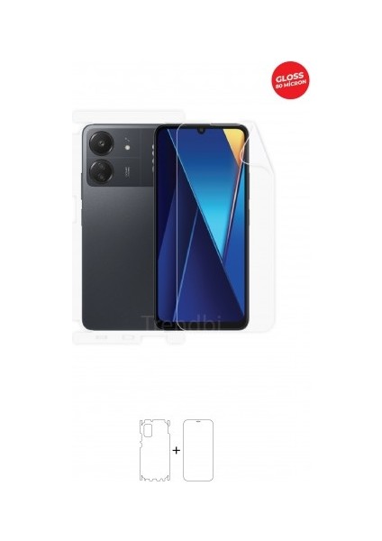 Xiaomi Poco C65 Ön, Arka ve Yan 360 Derece Tam Kaplama Tpu Film
