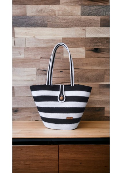 Hasır Çanta Omuz Çantası Plaj Çantası El Emeği Handmade Tasarım Tarz Yaz MODA-30CMX40-42CM