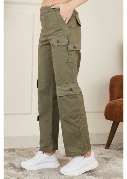 Beli Lastikli Cepli Kadın Pantolon modelleri