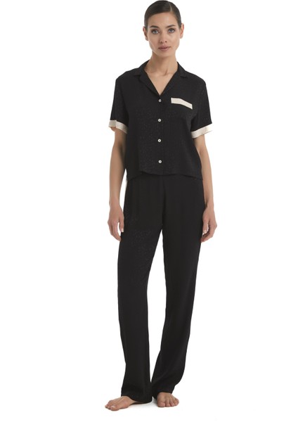 Kadın Siyah Pijama Üstü 60364