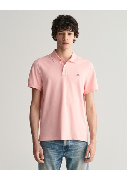 Erkek Pembe Regular Fit Logolu Polo 2210.671