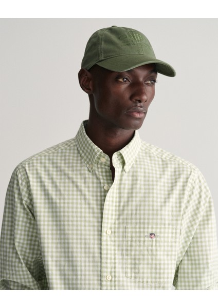Erkek Yeşil Regular Fit Düğmeli Yaka Kareli Gömlek 3000120.345 indirimleri