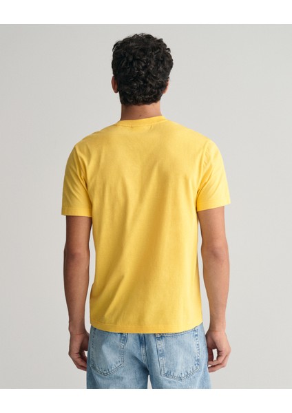Erkek Sarı Regular Fit Bisiklet Yaka Logolu T-Shirt 2033016.706 modelleri