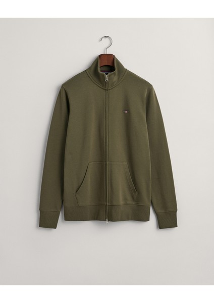 Erkek Yeşil Regular Fit Fermuarlı Logolu Sweatshirt 2008006.301 fırsatları