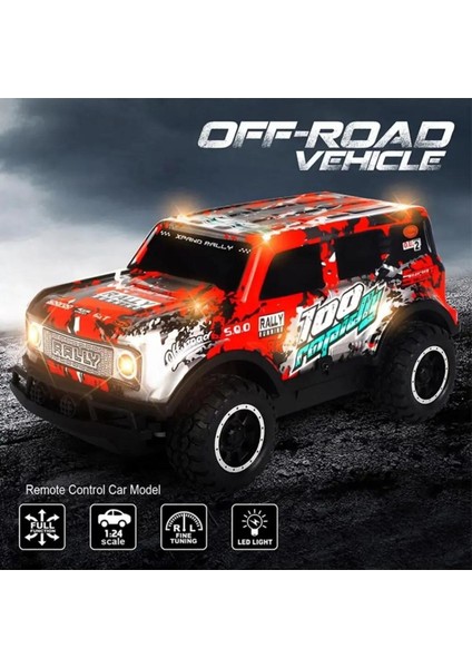 Full Fonksiyon LED Işıklı Gövde 1:20 Off Road Şarjlı Rc Uzaktan Kumandalı Yarış Arabası - Off-Road Araç